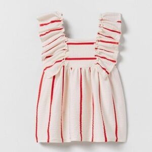 Zara Kids Dress with Red and White Stripes